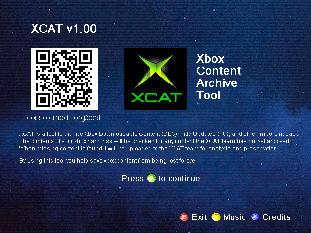 File:XCAT 1.00 start screen.png