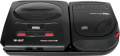 A PAL Mega Drive II attached to a PAL Mega CD II.