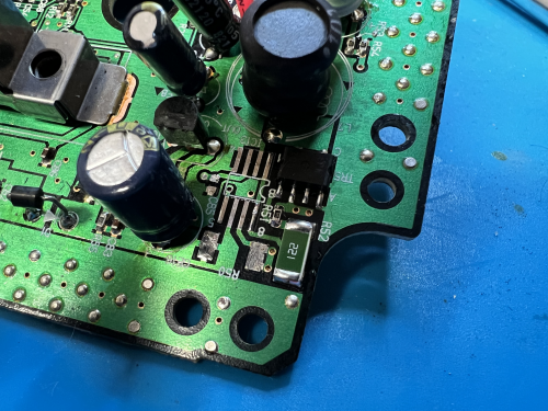 Stock buck regulator circuitry removed, L7 already replaced