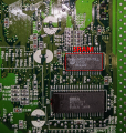 Figure A1. Example of an SRAM chip on a VA3 motherboard.